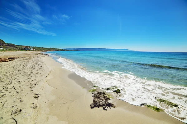 Písečné pláže v Le Bombarde beach — Stock fotografie