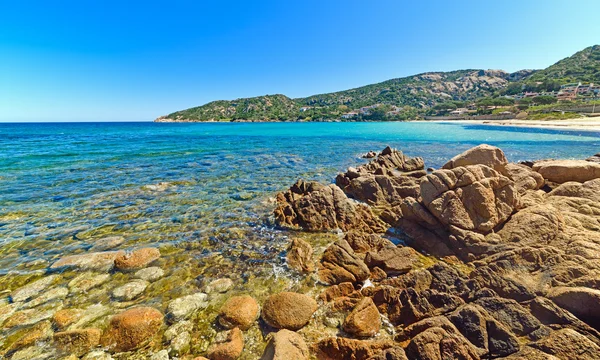 Rocas Agua Turquesa Cala Battistoni Cerdeña —  Fotos de Stock