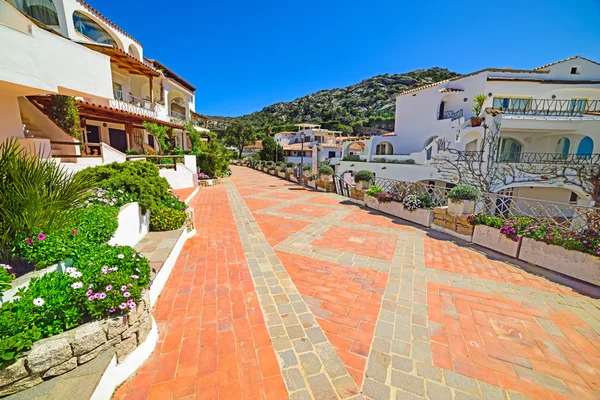 Eleganter Spazierweg Poltu Quatu Resort Sardinien — Stockfoto