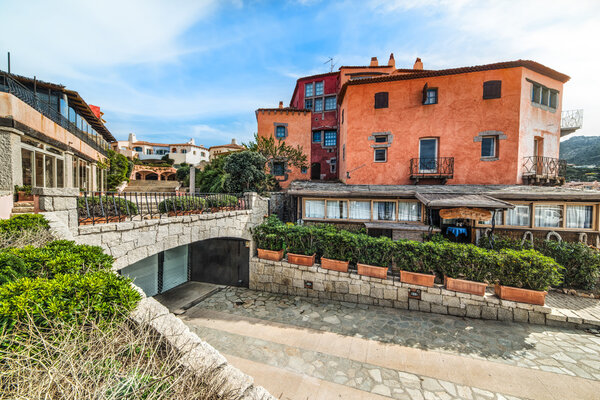 Detail of Porto Cervo on a cloudy day