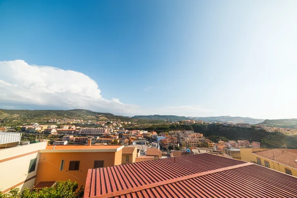 Moln över castelsardo — Stockfoto