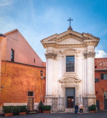 İtalya, Roma 'daki Sant' Egidio Kilisesi cephesi