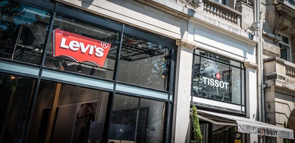 Paris France July 2018 Close Levi Tissot Stores World Famous — Stock Photo, Image