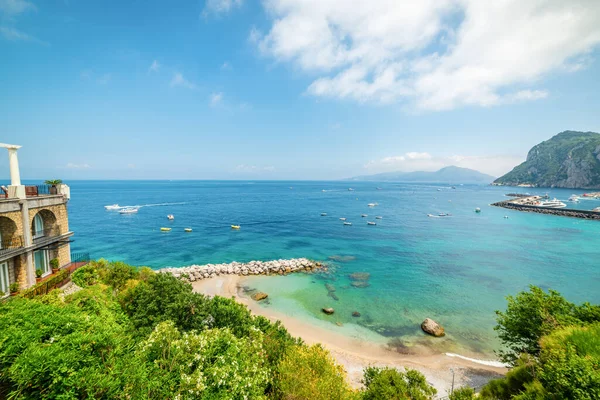 Türkises Meer Einem Sonnigen Tag Auf Der Insel Capri Italien — Stockfoto