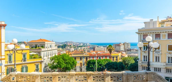 Panoramatický Výhled Cagliari Bašty Svatého Remyho Sardinie Itálie — Stock fotografie