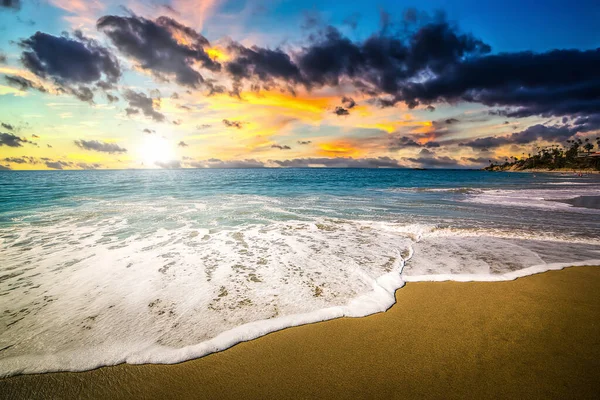 Naturskön Solnedgång Laguna Strand Laguna Beach Ligger Orange County Södra — Stockfoto