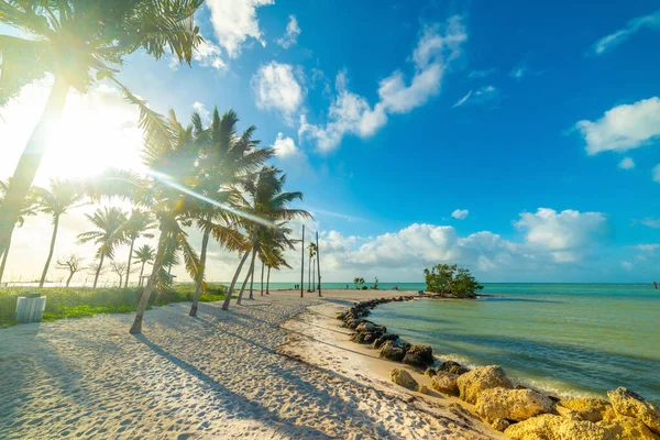 Sol Brillando Sobre Hermosa Playa Sombrero Florida Estados Unidos — Foto de Stock