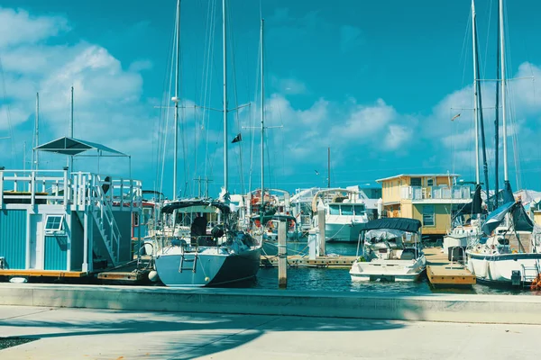 Barcos Pequeño Puerto Key West Florida Estados Unidos —  Fotos de Stock