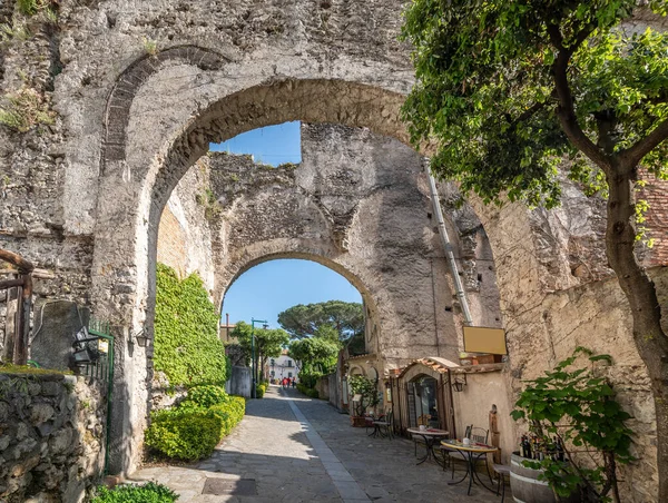 Antichi Archi Nel Centro Storico Ravello Costiera Amalfitana Fotografia Stock