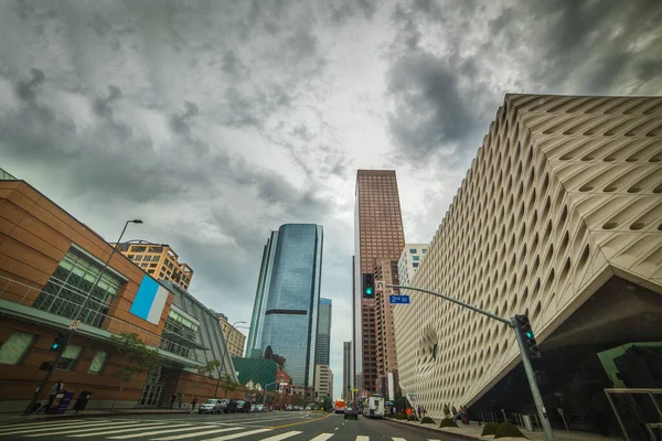 Een Bewolkte Hemel Boven Het Centrum Van Los Angeles California — Stockfoto
