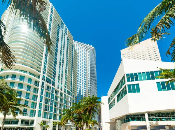 Hermoso Centro Miami Día Soleado Sur Florida — Foto de Stock