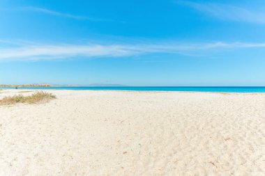 White sand in Le Saline beach in Stintino. Sardinia, Italy