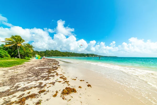 加勒比海瓜德罗普岛咸海角海滩的风筝冲浪 — 图库照片