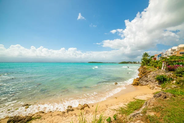 Turquoise Sea Bas Fort Beach Guadeloupe Caribbean Sea — Stock Photo, Image
