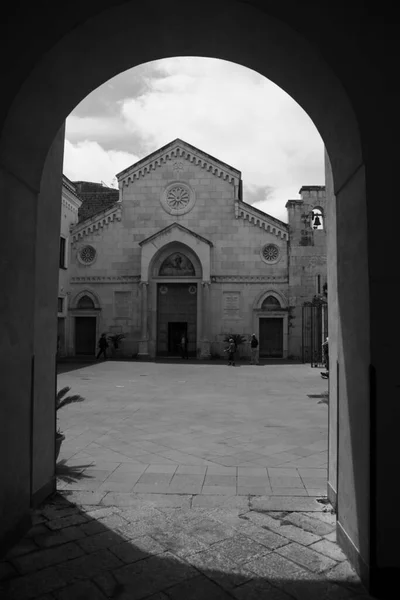 Sorrento Castellammare Arcidiocesi Seen Old Arch Italy Black White Effect — Stockfoto