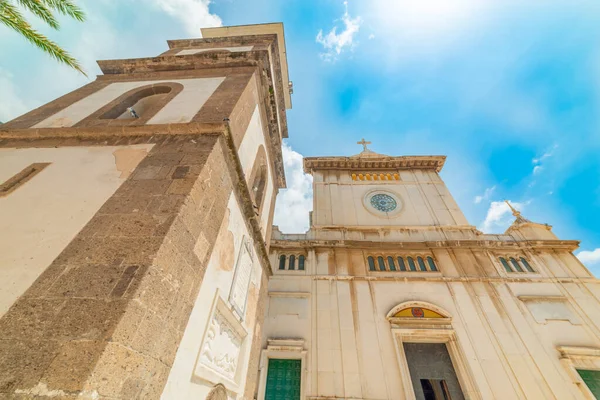 Santa Maria Dell Assunta Church Positano Shining Sun Amalfi Coast — Stock Photo, Image