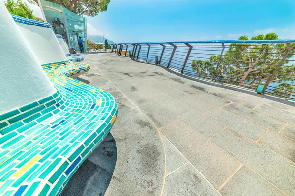 Details Beautiful Terrace World Famous Positano Amalfi Coast Italy — Zdjęcie stockowe