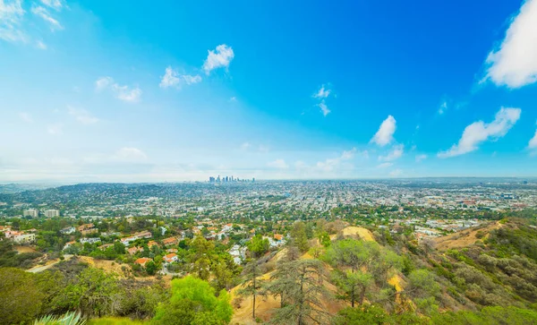 Vista Panorámica Los Ángeles Bajo Cielo Azul California Estados Unidos — Foto de Stock