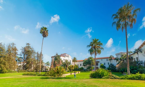 Beaux Jardins Engloutis Santa Barbara Sous Ciel Bleu Californie États — Photo