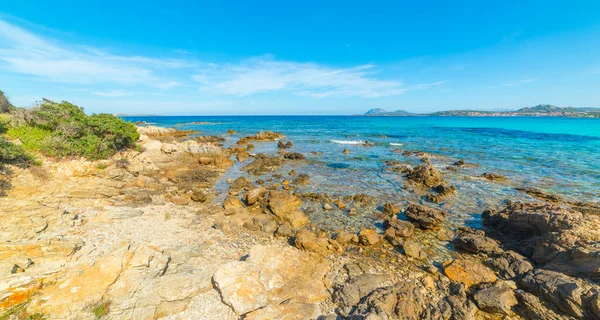 Rotsen Turquoise Zee Sardinië Italië — Stockfoto