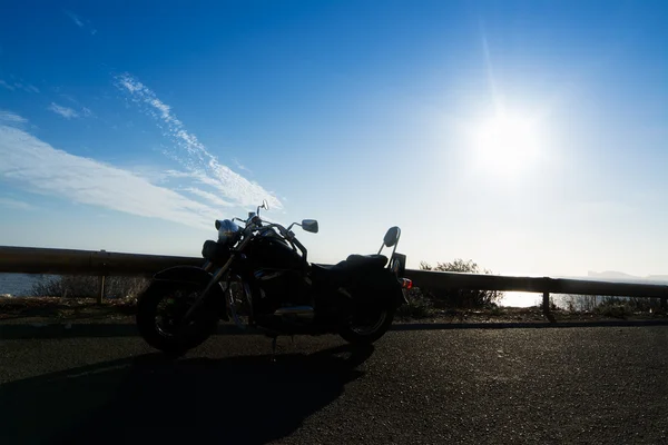 Motorfiets silhouet — Stockfoto