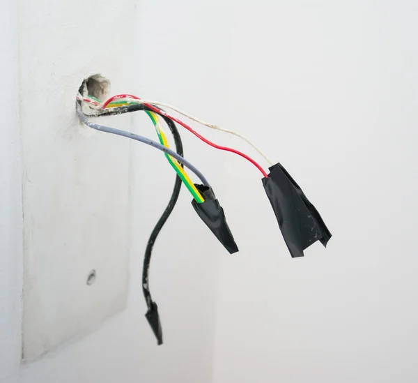 Провода с лентой — стоковое фото