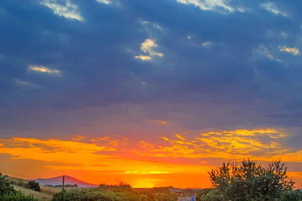 Hdr pôr do sol na sardenha — Fotografia de Stock