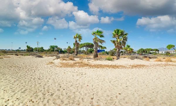 Felhők felett a strandon — Stock Fotó