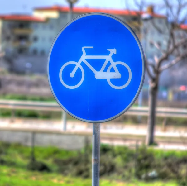 Sinal de bicicleta — Fotografia de Stock