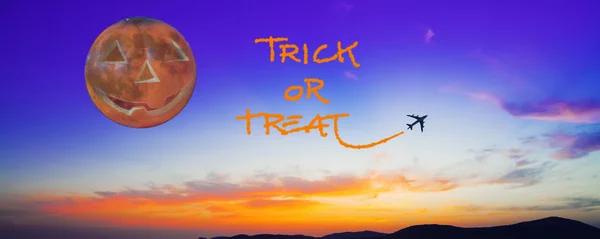 Trick or treat in the sky — Stock Photo, Image