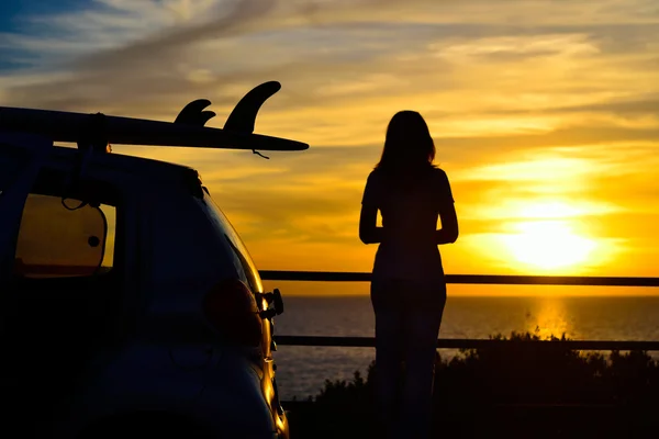 gün batımında Silhouettes