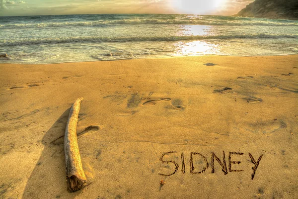 Sidney skriva vid solnedgången — Stockfoto