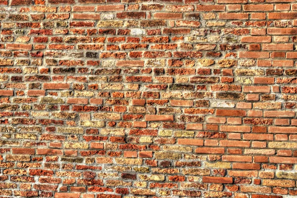 Old brick wall in hdr tone mapping. Vivid colors version — Stock Photo, Image