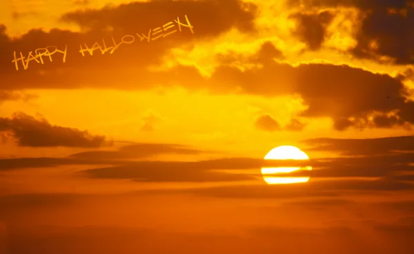 Happy halloween in the sky — Stock Photo, Image