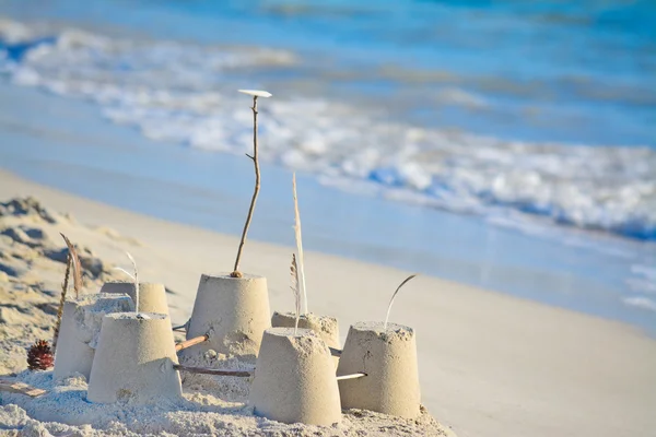 Château de sable près du rivage à Alghero — Photo