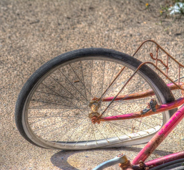 Ruota della bicicletta in mappatura tono hdr — Foto Stock