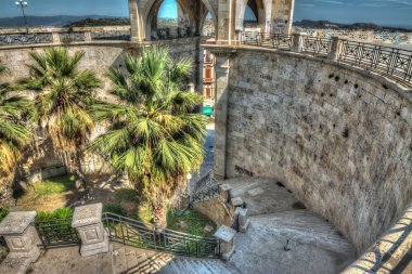 Saint Remy bastion, Cagliari merdiven