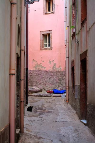 Backstreet in Bosa, Italy — Stock Photo, Image