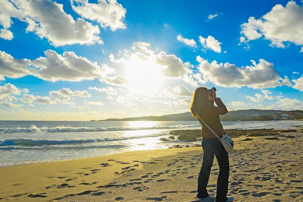 Fotografo sulla spiaggia — Foto Stock