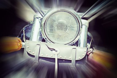 Önden Görünümü klasik motosiklet hareket bulanıklık etkisi