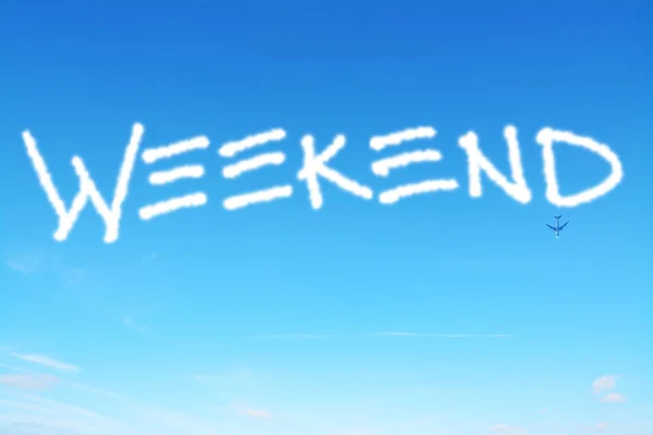 Weekend written in the sky — Stock Photo, Image