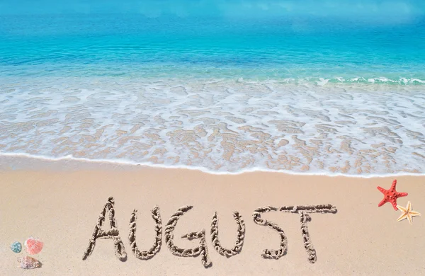 Augusztus egy trópusi tengerparton — Stock Fotó