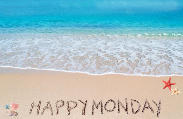 Happy monday on a tropical beach — Stock Photo, Image