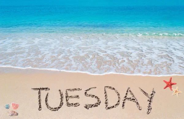 Tuesday on a tropical beach — Stock Photo, Image