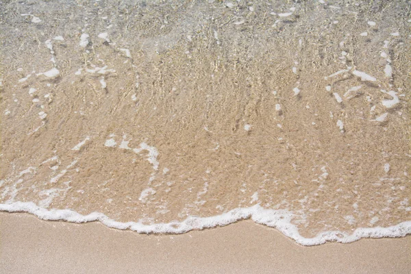 Acqua trasparente su una riva dorata — Foto Stock