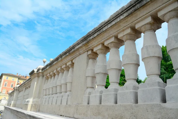 Bannister with columns in Bologna — Stock Photo, Image