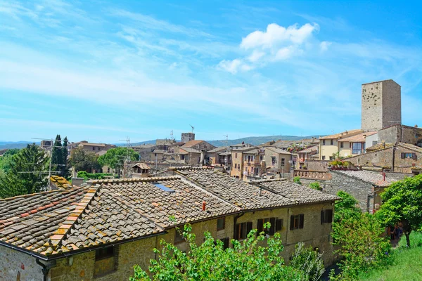 Paisaje de San Gimignano en un día claro — Foto de Stock