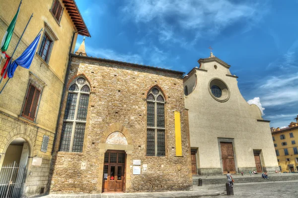 Romano foundation and Santo Spirito church — Stock Photo, Image