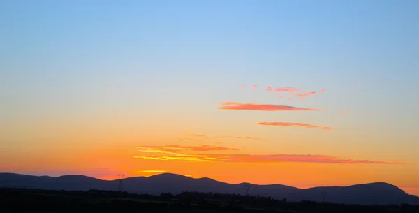 Coucher de soleil coloré en Sardaigne , — Photo