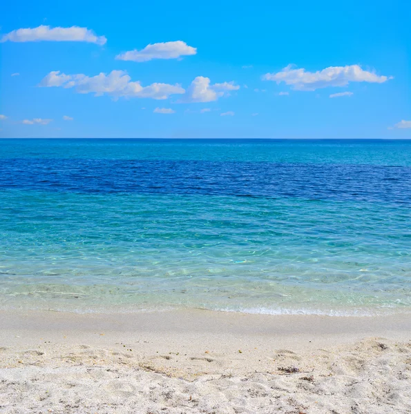 Beyaz kum ve turkuaz su Sardinya — Stok fotoğraf